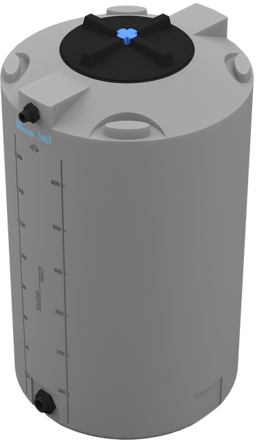 175 Gal ProChem® Potable Water Tank w/Bulkhead Fittings - Twist Lid 16